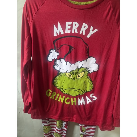 The Grinch 2 Piece Pajama Set - Red/Green/White Sz S (4/6) - Picture 2 of 7